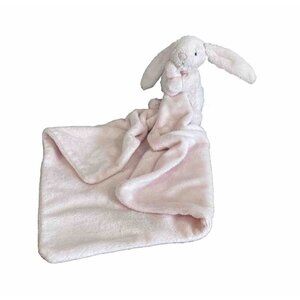 Jellycat London Bashful Bunny Security Blanket Soother Lovey Pink Soft